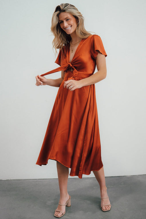 Poppy Satin Midi Dress | Eucalyptus ...